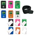Creative Lab Zen V and V Plus 1GB 2GB 4GB Solid Color Silicone Skin Case Cover with Accessories Pack - Armband - Belt Clip - Lanyard Handstrap - 6 Color Options