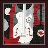 Rock 'n Roll Guitars by Michael Mullan Contemporary Music Wall Art Print Framed Décor