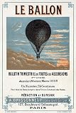 51C0kHbdUoL. SL160  8x11 Inches Poster.Le Ballon, Hot Air Balloon (French). Decor with Unusual images. Great Room art Decoration