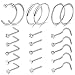 D.Bella 20G Silver Nose Ring-21pcs Nose Rings Studs Nose Screws Stainless Steel Nose Rings 8mm