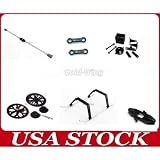 Double Horse 9101 Helicopter Spare Part Balance Bar+Connect Buckle+Upper Blade Grip+Undercarriage landing Skid+Driven Gear set+Nose tail tube fixed connecting part 9101-01/02/03/08/20/22