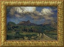 The Driads (Les Dryades) Framed Canvas Art by Rene Menard,19.3 in. x 14.2 in. Framed