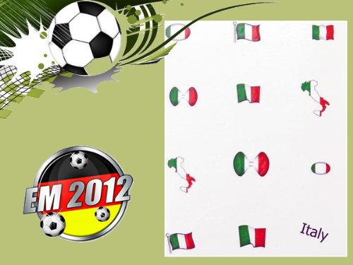 Länder/ Flaggen Nailsticker EM 2012 Italien