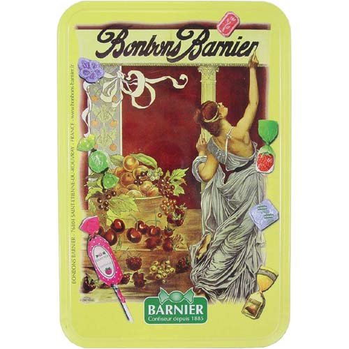 Bonbons Barnier Mixed Candy and Lollipops in Nostalgic Tin 13 oz by Bonbons Barnier