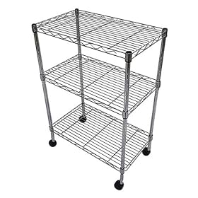 <b>Seville 3-Tier Cart - Chrome</b>