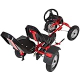 TecTake Go Kart Coche con Pedales rojo