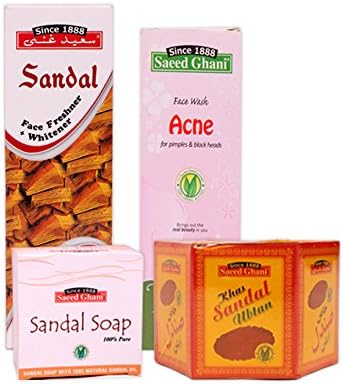 Sandal Ubtan - Sandal Soap - Sandal Face Freshner &amp; Whitener - Sandal Face Wash - Facial Combo