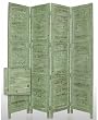 Nantucket Screens - 84" Four Panel Screen in Green, Black, Red, Yellow, or Grey