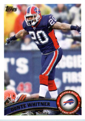 2011 Topps Football Card # 363 Donte Whitner - Buffalo Bills - NFL Trading Card in a Protective Case!