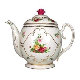 Click here to buy Royal Albert Old Country Roses Teapot Cookie Jar by Royal Albert.