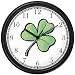 Three Leaf Clover, Shamrock Irish or Celtic Theme Wall Clock by WatchBuddy Timepieces (Hunter Green Frame)