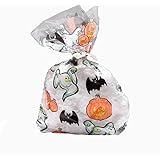Pumpkin & Ghost Cellophane Treat Bags • 25 Pack