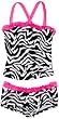 Speedo Girls 2-6x Zebra Tankini With Ruffle 2 Piece Swimsuit
