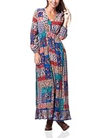 Peace & Love Vestido Largo (Azul / Multicolor)