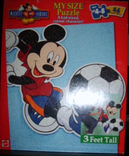 Mickey Mouse Playing Soccer 46 Piece My Size Puzzle