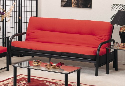 Black and Red 6-inch Futon Mattress