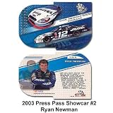 Press Pass Showcar '03 Ryan Newman Card