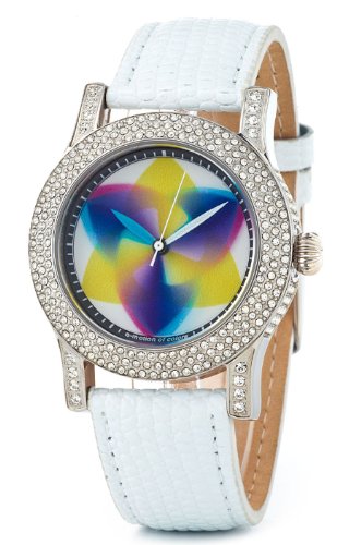 Rainbow e-motion of color Damen-Armbanduhr Exalda tripod Analog Leder EX44-WL-tr Preisvergleich