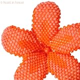 Hawaiian Plumeria Flower - Tangerine Tango - beaded flower bobby pin