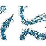 4' Glittered Dark Aqua Blue Christmas Moss Garland