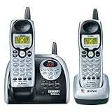Uniden DXAI5188-2 5.8 GHz Analog Cordless Phone with Dual Handsets, Digital Answering System, and Caller ID (Silver/Black)