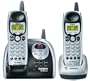 Uniden DXAI5188-2 5.8 GHz Analog Cordless Phone with Dual Handsets, Digital Answering System, and Caller ID (Silver/Black)