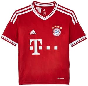 adidas Kinder Kurzärmliges Fußballtrikot Fc Bayern Home Jersey, Fcb True Red/White, 176, G74178
