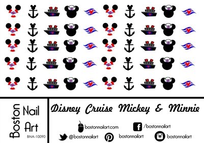 Disney Cruise Line Waterslide Nail Decal - 50pc