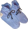 The Happy Company Spa Pleasures Microwaveable, Machine Washable Spa Slippers, Blue Feather