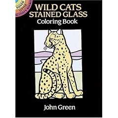 Wild Cats Stained Glass Coloring Book (Dover Little Activity Books)