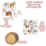 Farm Animals Cakes Cupcakes - Sugars-Pics Do-It-Yourself Pkg. 2 SAVE $1.18