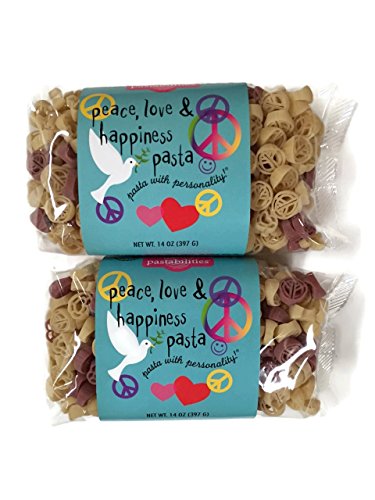 Peace Love & Happiness Pasta: Peace Sign, Dove Fun Shapes, 14 Oz. Packages (Set of 2) Peace Love & Happiness Pasta: Peace Sign, Dove Fun Shapes, 14 Oz. Packages (Set of 2)