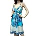 New Sexy Unique Satin Print Cocktail Dress