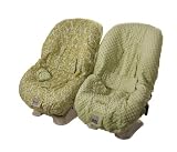 Itzy Ritzy Ritzy Rider in Avocado Damask & Sage Minky Dot Toddler Car Seat Cover