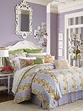 1891 by SFERRA Awning Stripe Cotton 2-Piece Twin Duvet Set, Lavender