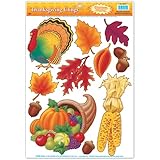 Thanksgiving Clings Party Accessory (1 count) (11/Sh)