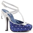 Penthouse Shoes Women's PH423-MINNIE 4.5" T-Strap Satin Mule Pump w/ 3/4" Concealed Platform