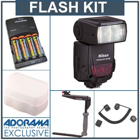 Childrens Toyshop  Photo : Nikon SB-800 TTL AF Shoe Mount Speedlight USA Warranty, - Deluxe Outfit with 4 NiMH Batteries, Charger, Flashpoint Flash Diffuser Stroboframe Quick Flip 350 Flash Bracket,& Off-Camera TTL2 3' Coiled Cord for Nikon