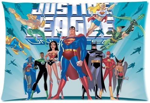 The Justice League 20X30 Two Sides Custom Cotton & Polyester Pillow Case Cover Cushion Cover Model: CHH-0384 (Build-to-Order)