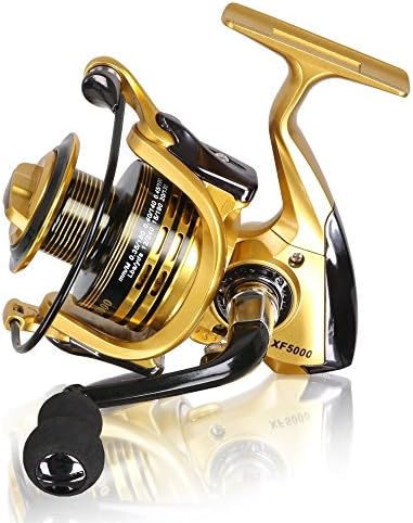 Motring Lightweight Smooth Spinning Fishing Reels with 5.5:1 Gear Ratio Metal Body Collapsible Handle13+1BB for Freshwater Saltwater Fishing
