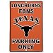 Texas Longhorns Orange Metal Fans Parking Only Sign