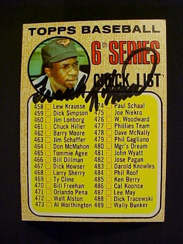 Frank Robinson Baltimore Orioles #454 1968 Topps Signed Autographed Baseball Card