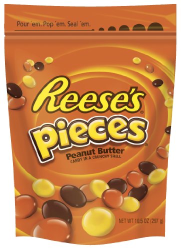 Reeses Pieces Candies, 10.5-Ounce Pouches (Pack of 6)