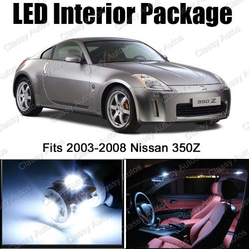 Nissan 350Z White Interior LED Package (5 Pieces)