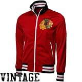 NHL Mitchell & Ness Chicago Blackhawks Preseason Warm-Up Track Jacket - Red (Medium)
