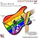 Rainbow Stripes WraptorSkinz Skin fits Rock Band Stratocaster Guitar for Nintendo Wii, XBOX 360, PS2 & PS3 (GUITAR NOT INCLUDED)