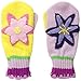 Kidorable Pink and Yellow Lotus Flower Soft Acrylic Knit Mittens for Girls