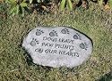 Dogs Leave Pet Memorial Stone