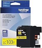 Brother Printer LC103Y High Yield Cartridge Ink, Yellow
