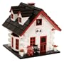Le Petit Chalet LPC-1005 Log House Bird House - Red, White and Black